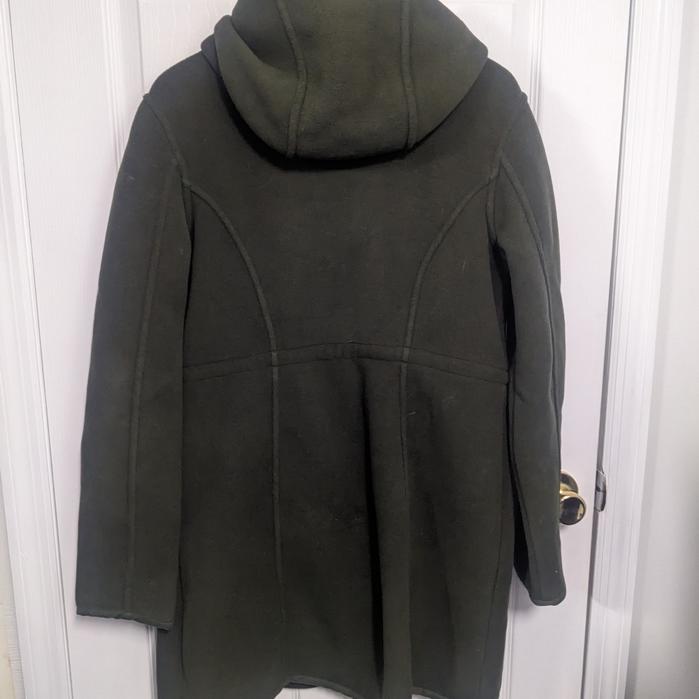 L.L. Bean Dark Green Fleece Coat - Picture 2 of 5